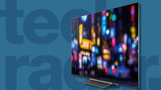 best 120Hz 4K TV against a blue TechRadar background
