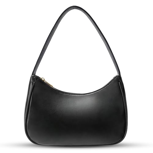 Women's Shoulder Bags, Small Hobo Tote Elegant Clutch Purse With Zipper Closure(black)