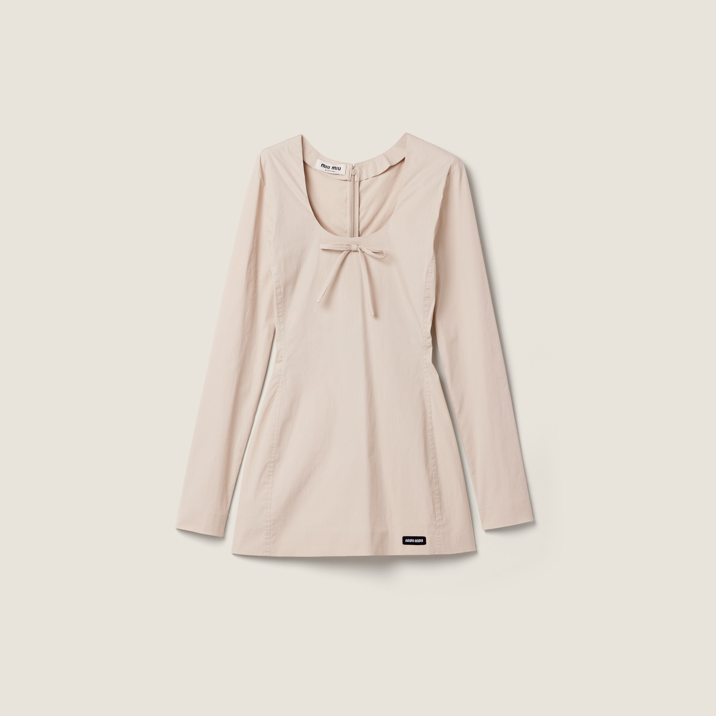 Stretch Poplin Mini-Dress
