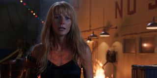 Paltrow in a sports bra in Iron Man 3