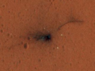ExoMars Lander Crash Site in Color: Crater