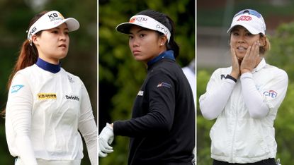 In Gee Chun (left), Bianca Pagdanganan (centre) and Danielle Kang (right)