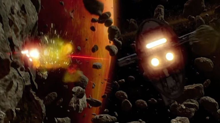 Slave-1 VS Delta-7 dogfight over Geonosis