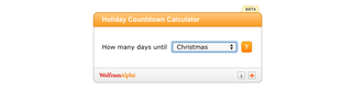 Christmas countdown widgets: Wolfram Alpha