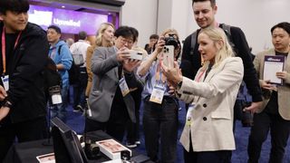 Media attendees taking photos at CES