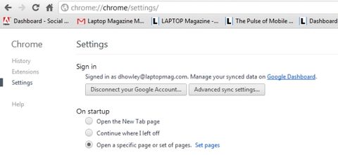 chrome opens 2 tabs on startup