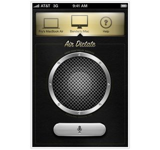 iPhone app designs: Air Dictate