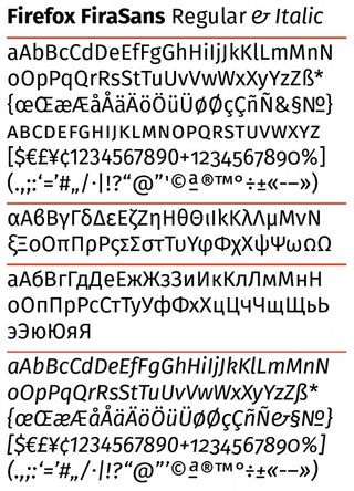 Type designer Ralph Du Carrois and Spiekermann based Fira on the Mozilla Foundation's own house face, FF Meta, making it wider thus more legible on smaller screens