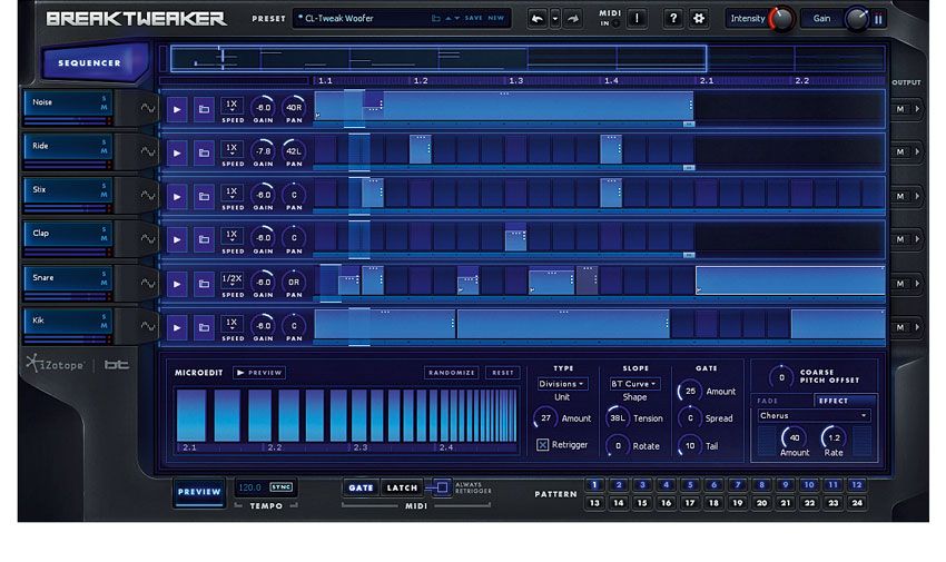 As well as creating choppy stutters/rolls, you can also apply a per-note effect via the MicroEdit section