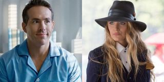 Ryan Reynolds in Free Guy and Blake Lively in A Simple Favor pictured side by side.