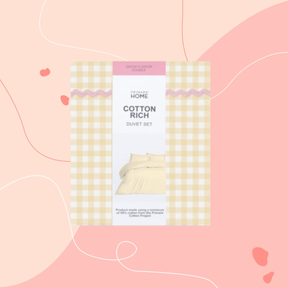 Primark yellow gingham bedding