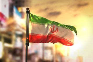 The Iran national flag.