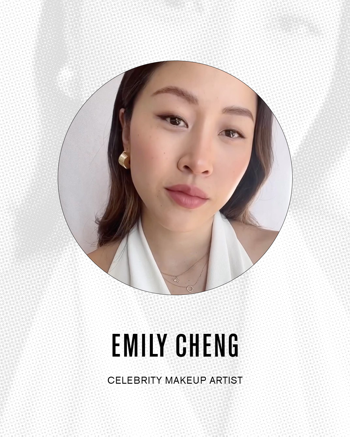 Selfie of celebrity makeup artist Emily Cheng.