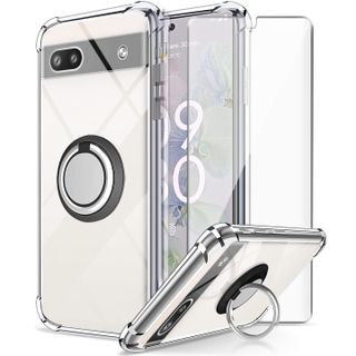 RYKQ Clear Soft Case with Tempered Glass for Pixel 6a
