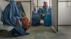 Women and children at a hospital in Afghanistan.