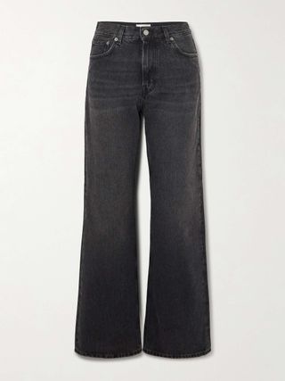 Korea High-Rise Wide-Leg Jeans