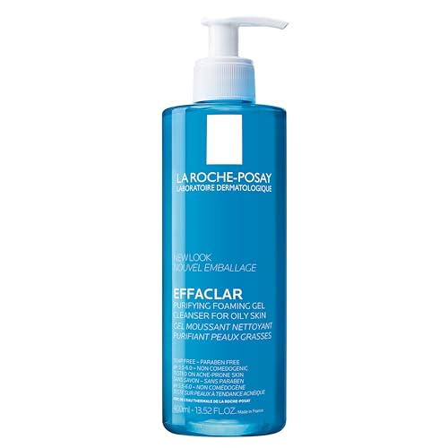La Roche-Posay Effaclar Purifying Foaming Gel Cleanser for Oily Skin, With Zinc Pidolate to Remove Excess Oil &amp;amp; Shine, Alcohol Free &amp;amp; Oil Free, Sensitive Skin Tested