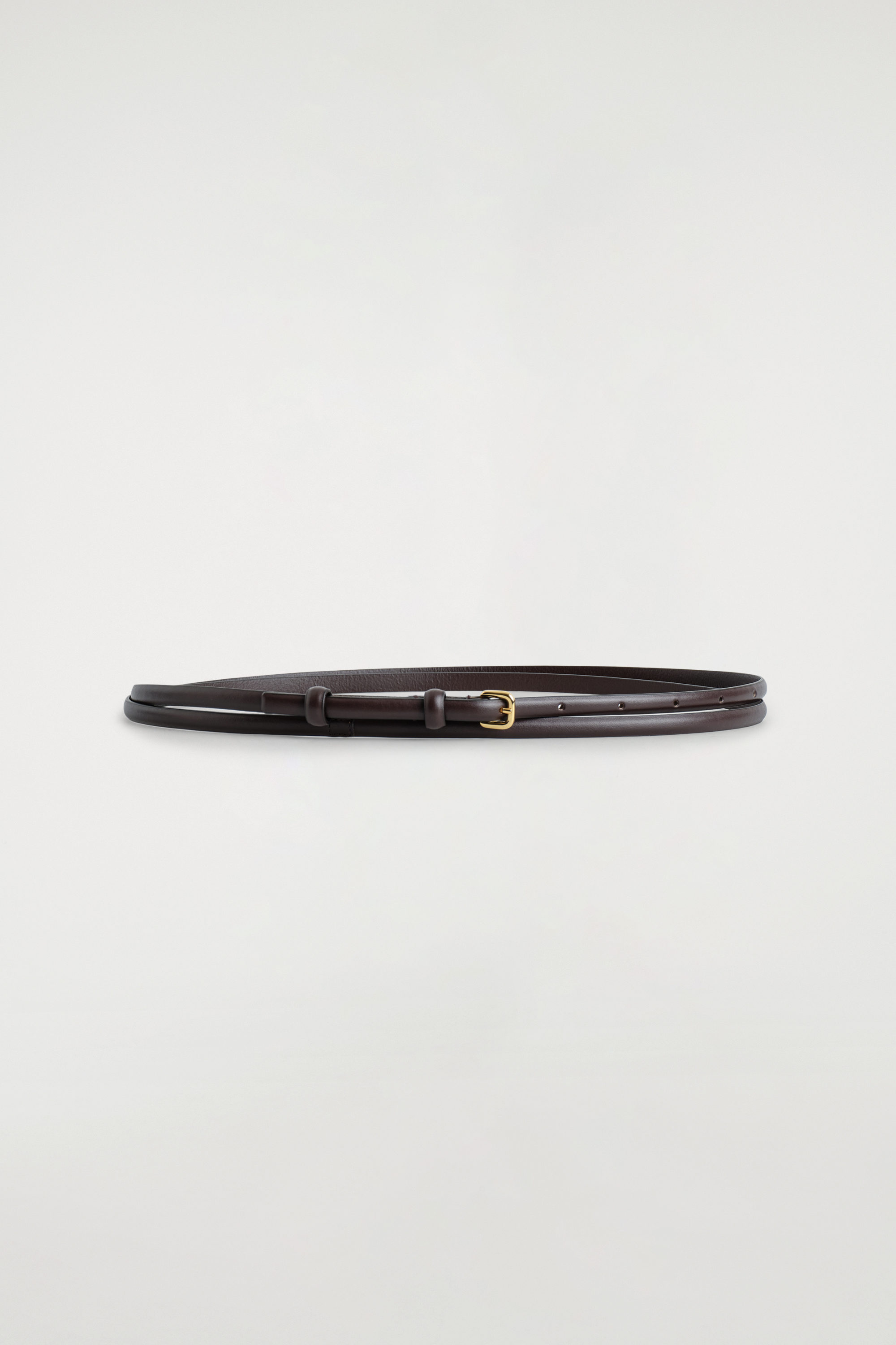 Double-Wrap Skinny Leather Belt