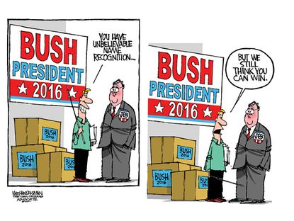 Political cartoon Jeb Bush 2016 president