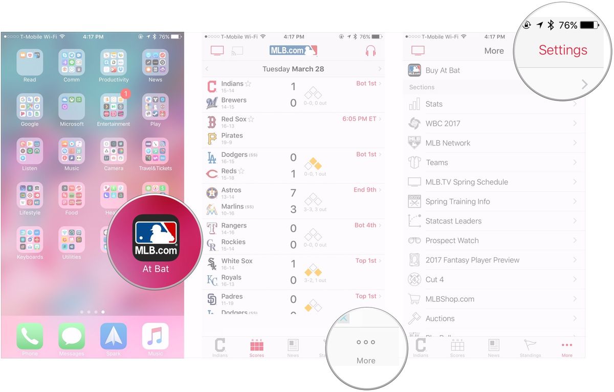 How to change the app icon for MLB.com At Bat in iOS 10.3 | iMore