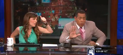These local news anchors were on live TV when the L.A. earthquake hit &mdash; and their reaction is amazing