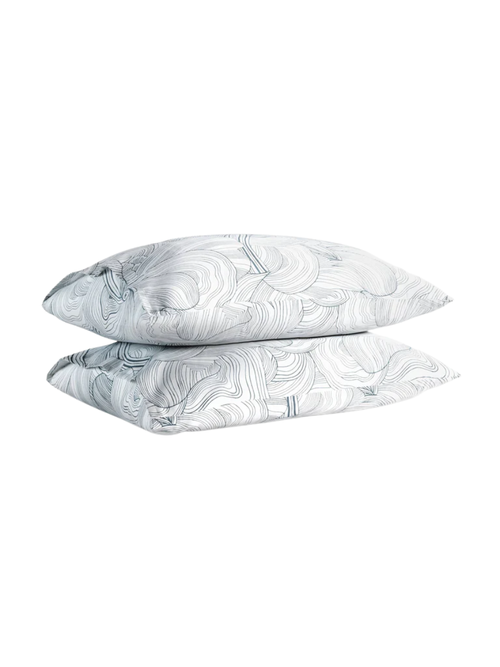 Oyster in Storm Luxe Sateen Pillowcase Set