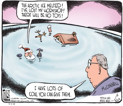 Editorial cartoon World Climate Change Christmas
