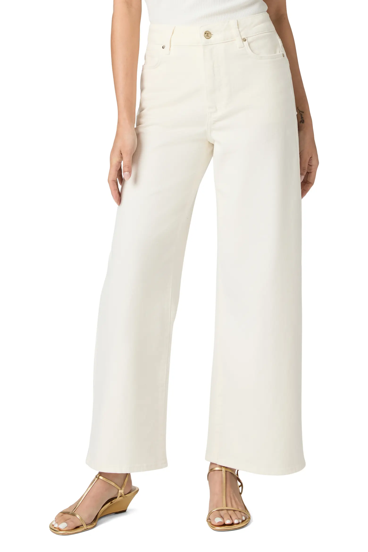 PAIGE, Anessa High Waist Ankle Wide Leg Jeans