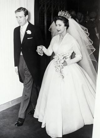 Antony Armstrong-Jones and Princess Margaret on their wedding day