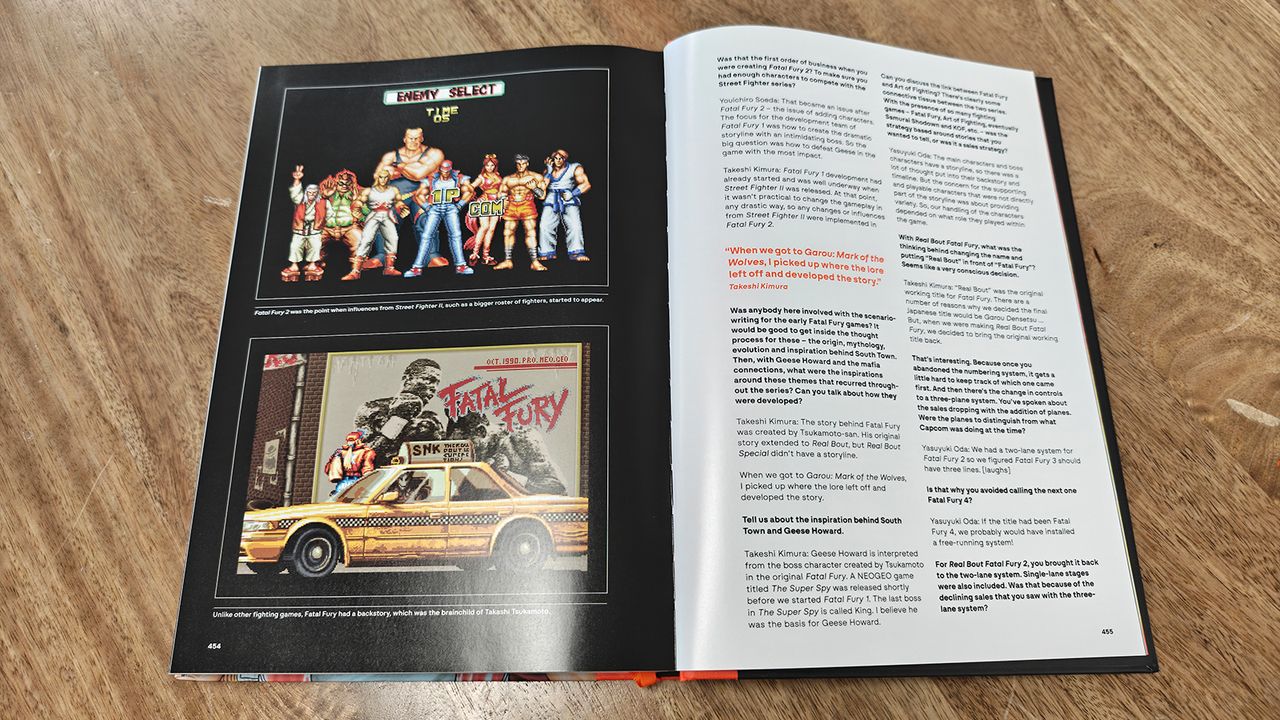 Photos of a retro game art book