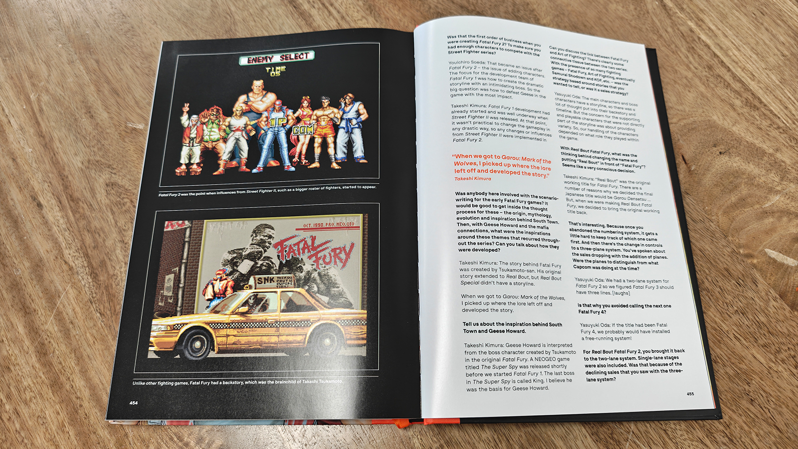 Photos of a retro game art book