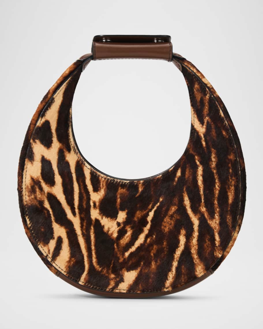 Goodnight Moon Leopard Faux Hair Top-Handle Bag
