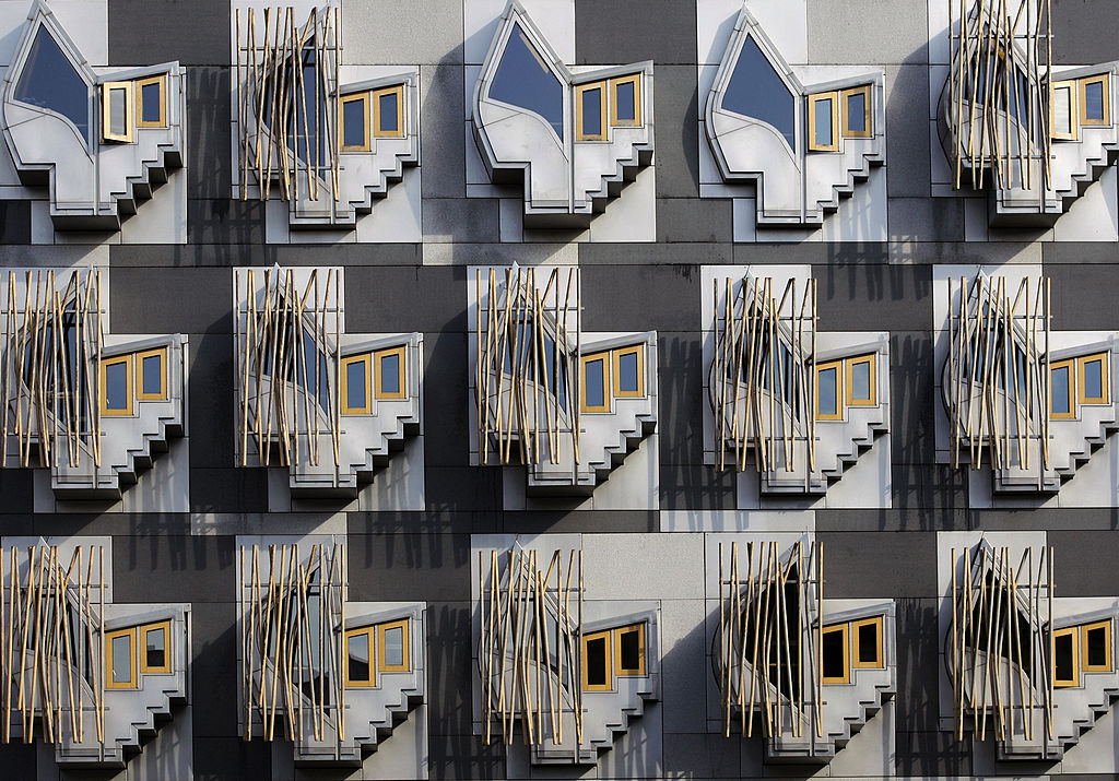 'Think Pods' on the Scottish Parliament building
