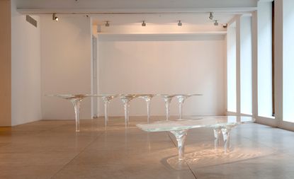 'Liquid Glacial' tables by Zaha Hadid at David Gill Galleries, London ...