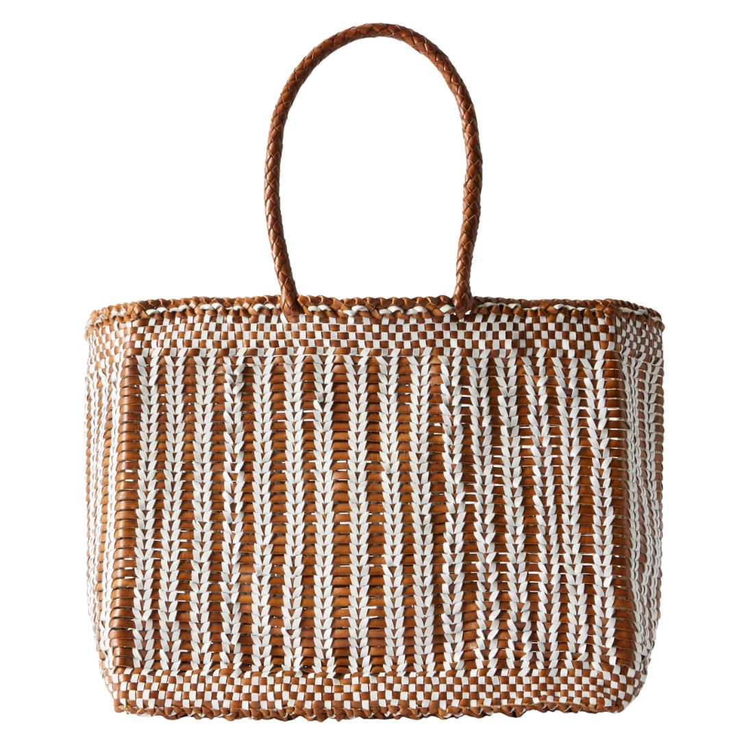 Dragon Diffusion Bali Basket woven leather tote