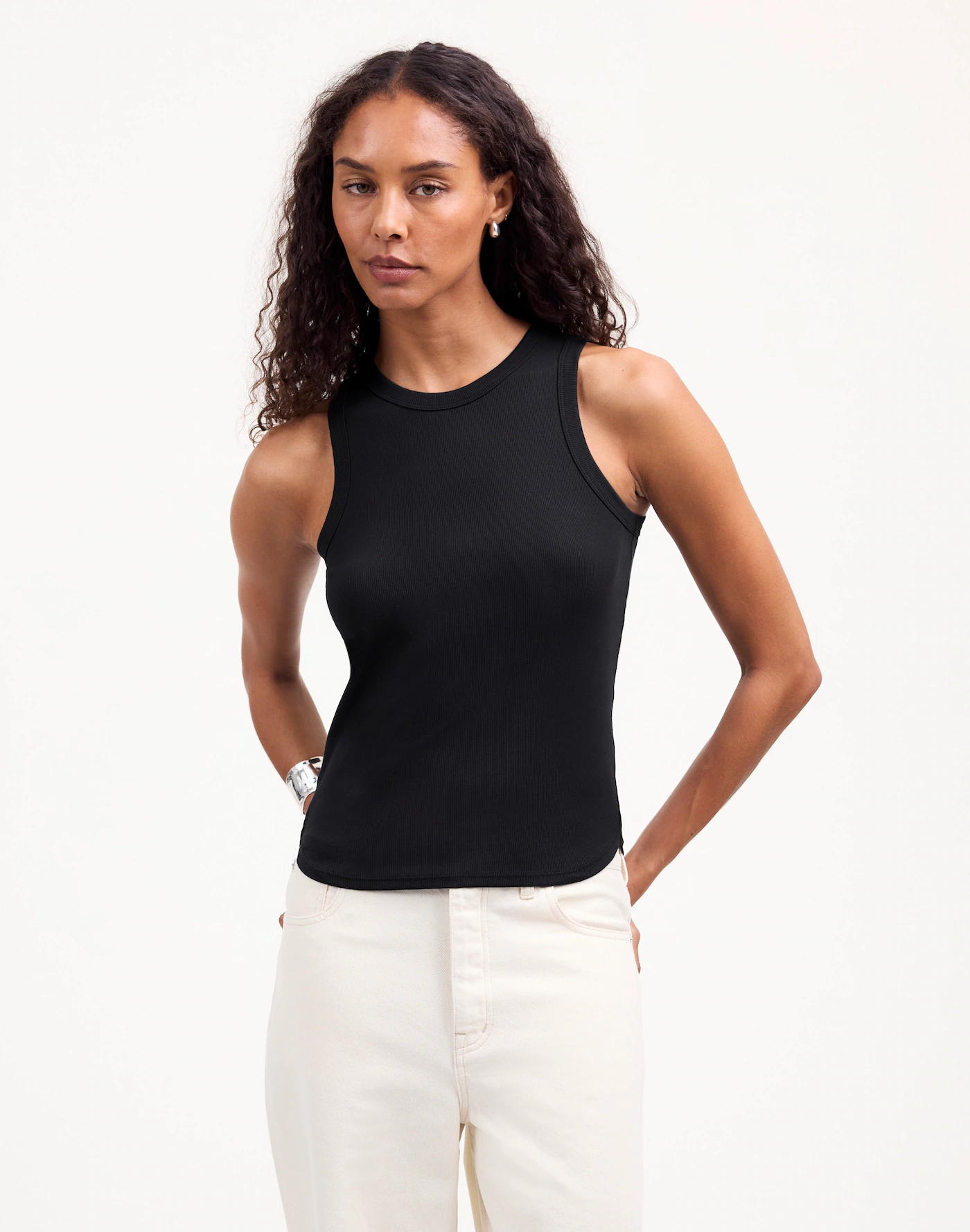 Madewell, (re)generative Cotton Ribbed Cutaway Tank
