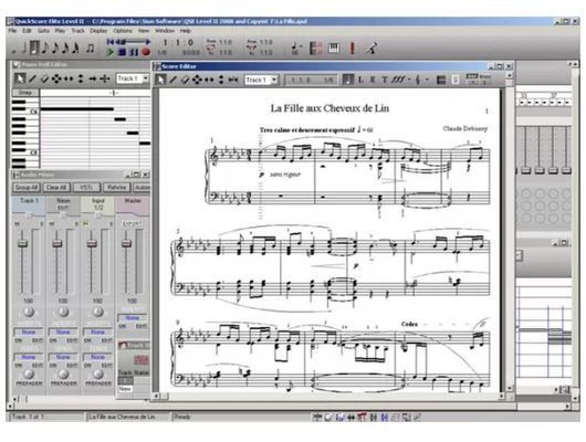 QuickScore&rsquo;s interface is made up of multiple windows.