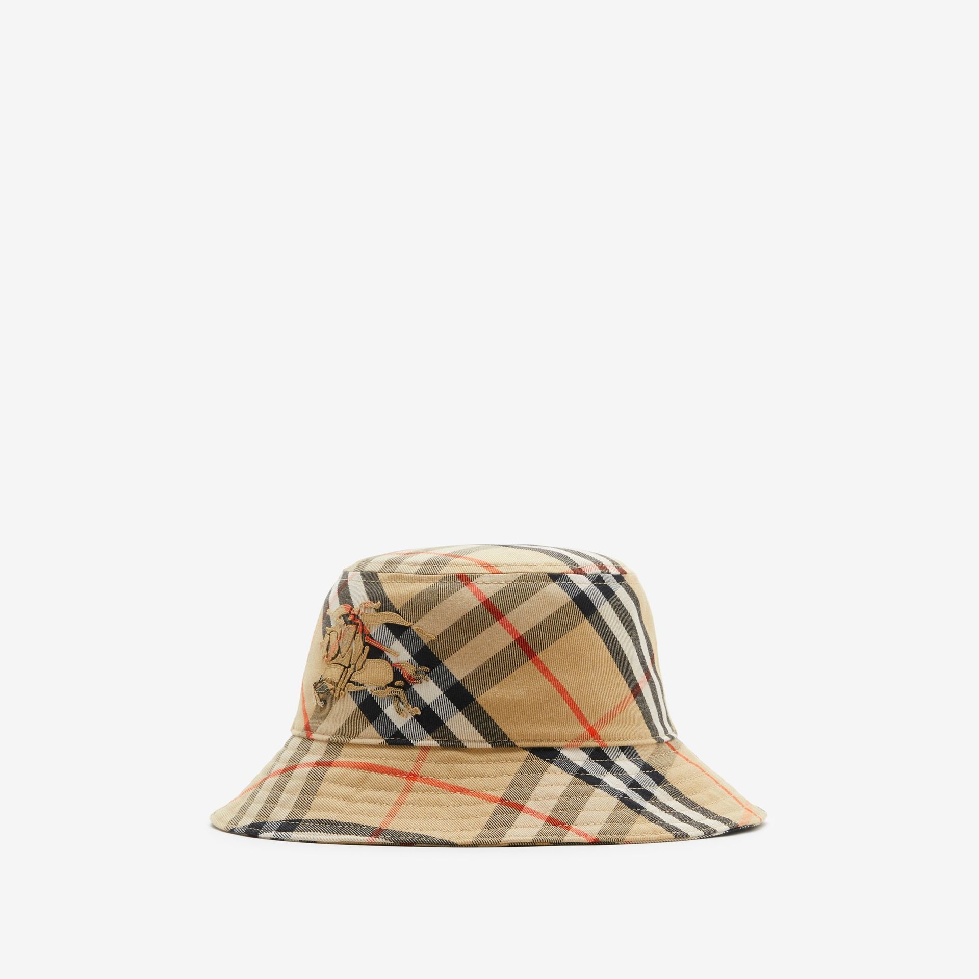 Burberry, Check Ekd Bucket Hat in Sand - Men | Burberry® Official