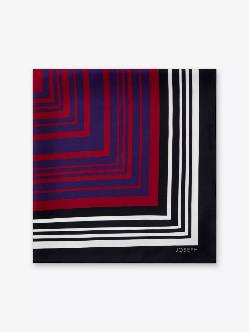 Chilie Striped Silk Scarf