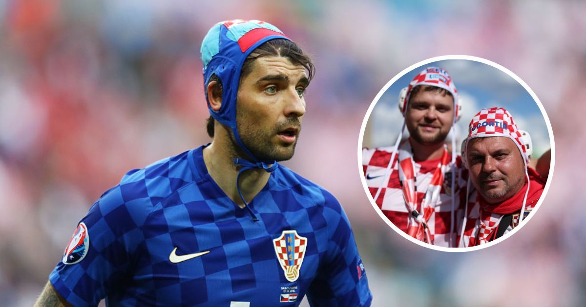 Vedran Corluka of Croatia looks on during the UEFA EURO 2016 Group D match between Czech Republic and Croatia at Stade Geoffroy-Guichard on June 17, 2016 in Saint-Etienne, France