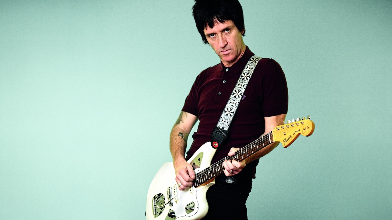 Portrait of Johnny Marr, with his signature Jaguar, from November 14, 2011. 