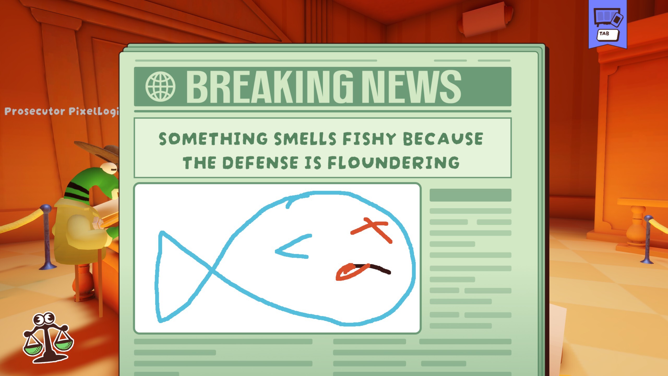 Newspaper headline