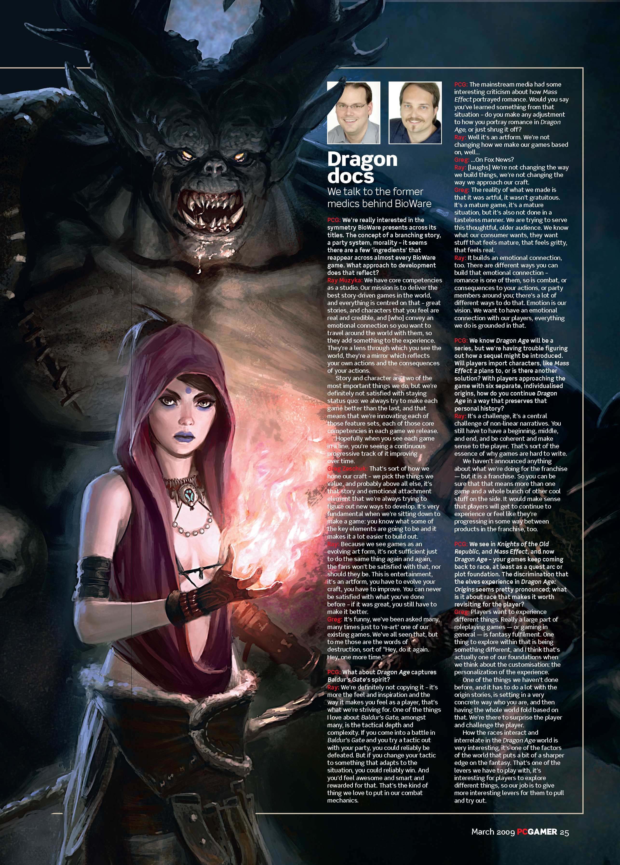 PC Gamer #198 Q&amp;amp;A with BioWare founders