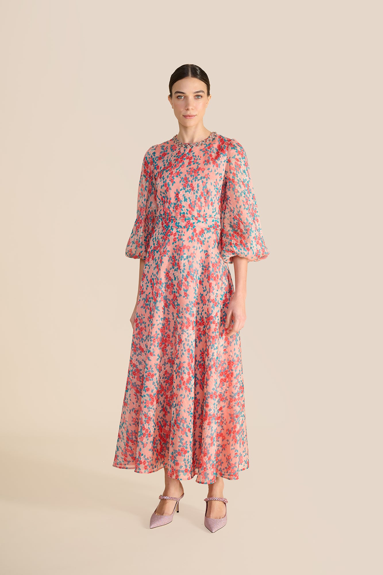 Mikela Pink Floral Dress - Uk 6 / Us 2