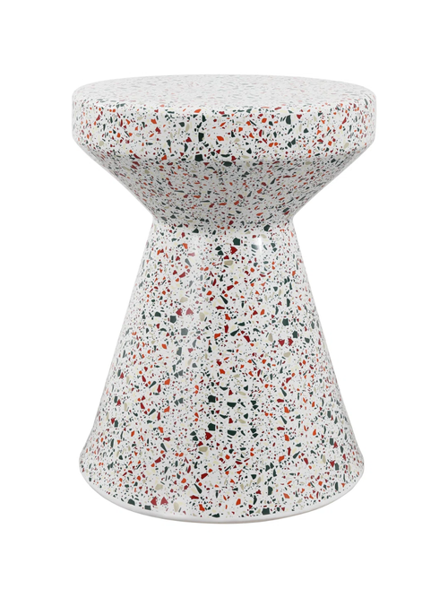 Sconyers Terrazzo Outdoor Drum Accent Table