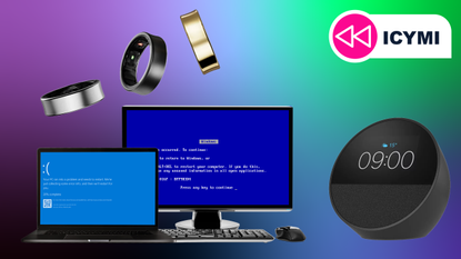 Windows PCs with a blue screen of death, the Samsung galaxy Ring, and the new Echo Spot smart speaker