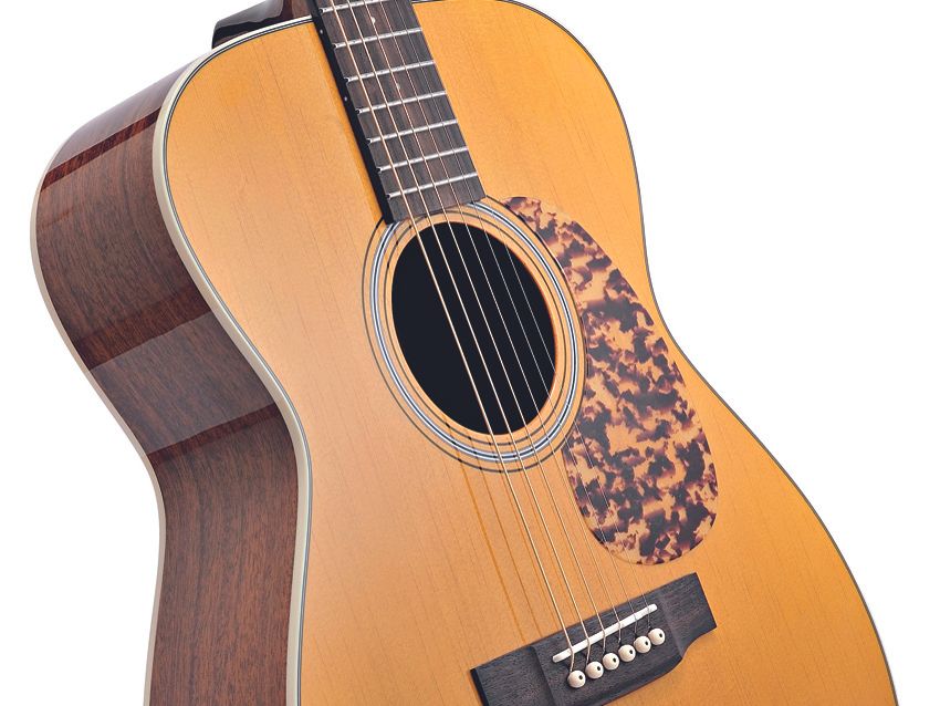 The medium-action-set strings are comfortable to play.