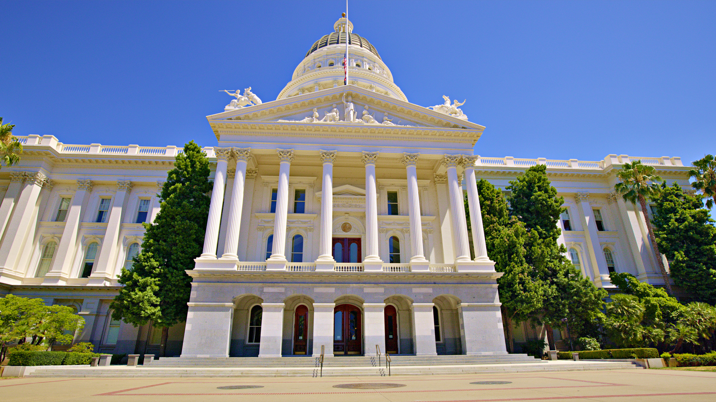 California State Capitol in Sacramento. Sunny day.