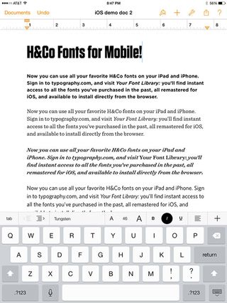 Hoefler & Co on iPad