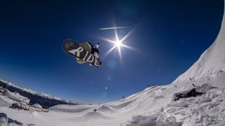Best snowboard: a person snowboarding on the Ride Burnout